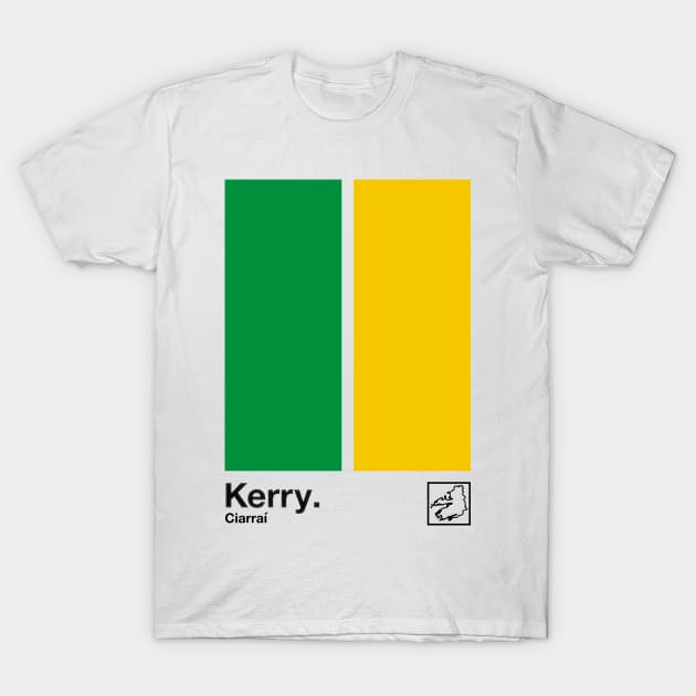 County Kerry, Ireland - Retro Style Minimalist Poster Design T-Shirt by feck!